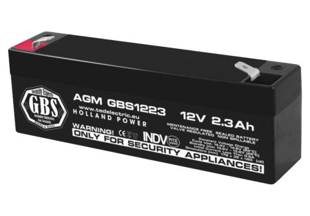 Acumulator AGM VRLA 12V 2.3Ah plumb acid 178x34x60 mm F1 terminal GBS1223F1 TED003614