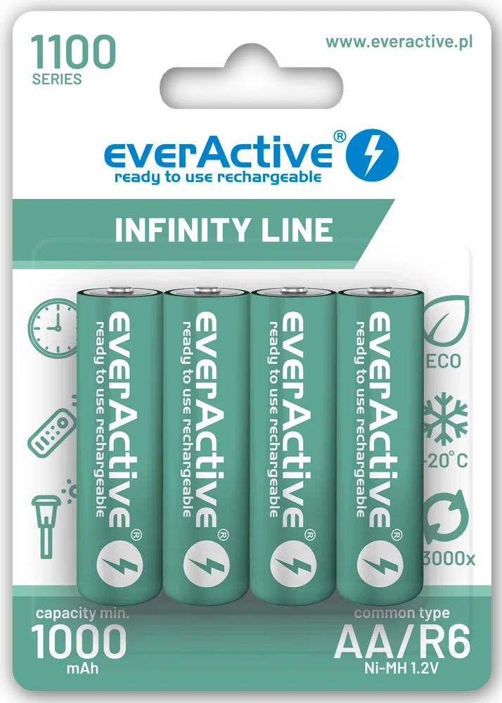 Acumulatori Ni-MH AA R6 1100mAh 4buc everActive 4x EVBHRL6-1100