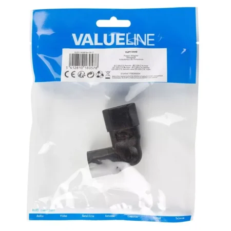 Adaptor alimentare IEC-320-C14 la IEC-320-C13 la 90 grade spre dreapta Valueline VLEP11904B - imagine 2