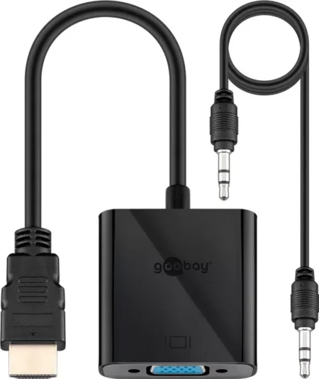 Adaptor HDMI tata/VGA mama +audio 3.5 mm Goobay - imagine 2