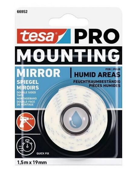 Banda dubluadeziva fixare rapida extrema 19mm 1.5m Tesa PRO 66952-00006 - imagine 2