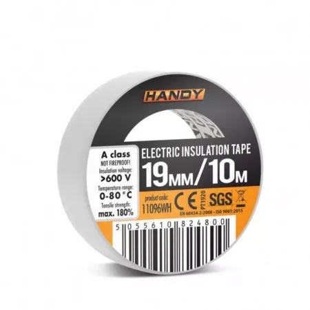 Banda izolatoare 19mm x 10m alb 600V HANDY - imagine 3