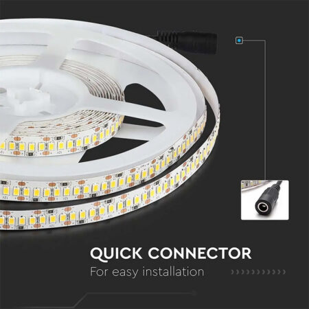 Banda LED SMD2835 12V 17W/m 204LED/m 800lm/m 4000K IP20 5M V-tac SKU-212462 - imagine 3