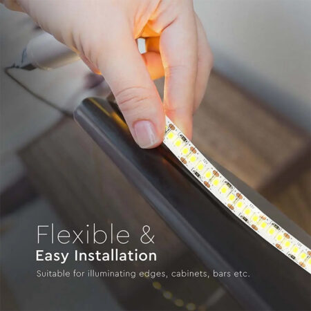 Banda LED SMD2835 12V 17W/m 204LED/m 800lm/m 4000K IP20 5M V-tac SKU-212462 - imagine 5