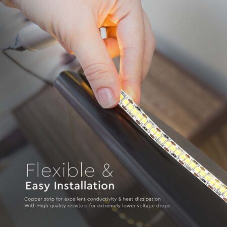 Banda LED SMD2835 12V 20W/m 240LED/m 2000lm/m 3000K IP20 5M V-tac SKU-212164 - imagine 5