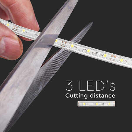 Banda LED SMD3528 12V 3.2W/m 60LED/m 420lm/m albastru IP65 5M V-tac SKU-212035 - imagine 3