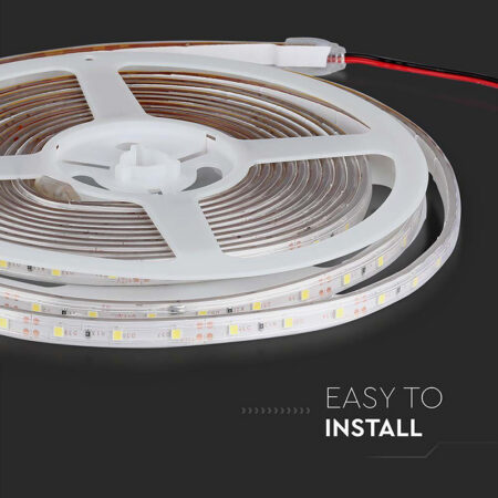 Banda LED SMD3528 12V 3.2W/m 60LED/m 420lm/m albastru IP65 5M V-tac SKU-212035 - imagine 7