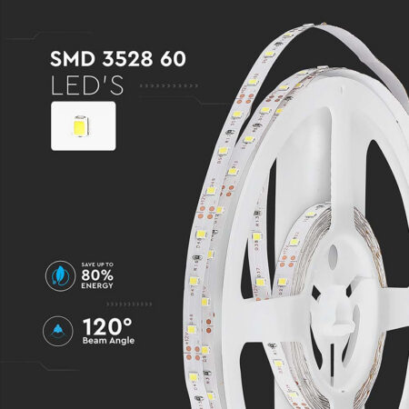 Banda LED SMD3528 rosu IP20 5m V-tac SKU-212015 - imagine 4