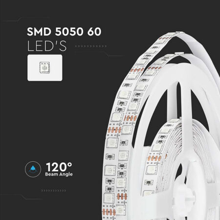 Banda LED SMD5050 60LED/m GALBEN IP20 5m V-tac SKU-212156 - imagine 4