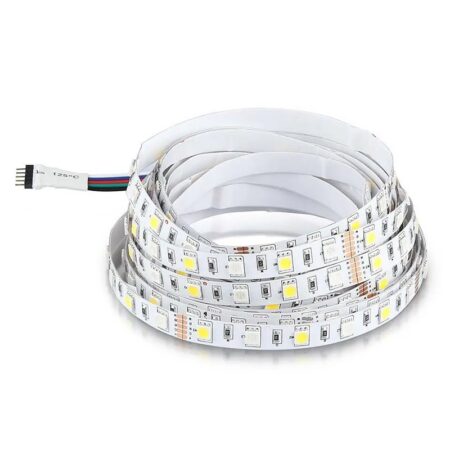 Banda LED SMD5050 60LED/m RGB +alb rece 6500K 12V IP20 5m V-TAC SKU-212159 - imagine 2