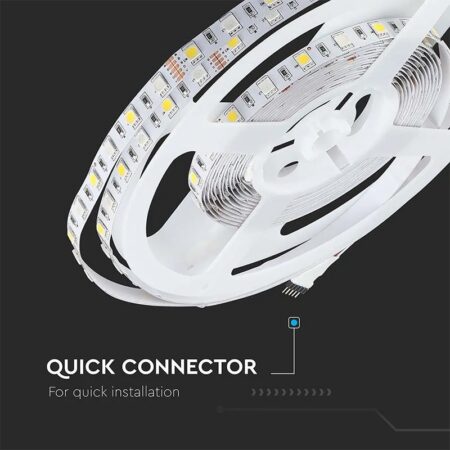 Banda LED SMD5050 60LED/m RGB +alb rece 6500K 12V IP20 5m V-TAC SKU-212159 - imagine 7