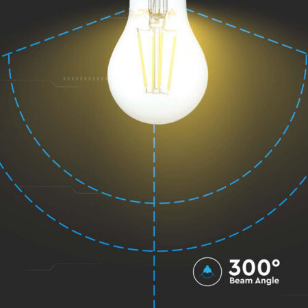 Bec A60 E27 FILAMENT LED 12W 1521lm 6500K alb rece V-tac SKU-217460 - imagine 5