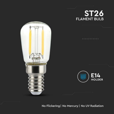 Bec E14 ST26 cu filament LED 2W 4000K alb neutru V-tac SKU-214445 - imagine 4