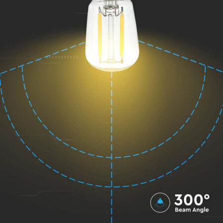 Bec E14 ST26 cu filament LED 2W 4000K alb neutru V-tac SKU-214445 - imagine 5