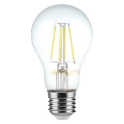 Bec E27 A60 CU FILAMENT DIMABIL LED 8W 700lm 3000K alb cald V-tac SKU-212815