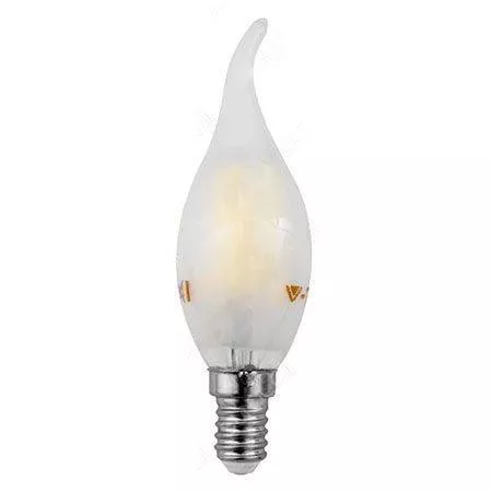 Bec LED cu filament LED E14 4W 6400K alb rece sticla mata V-TAC
