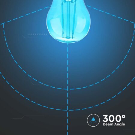 Bec LED G45 E27 2W cu filament lumina albastra V-tac SKU-217412 - imagine 5