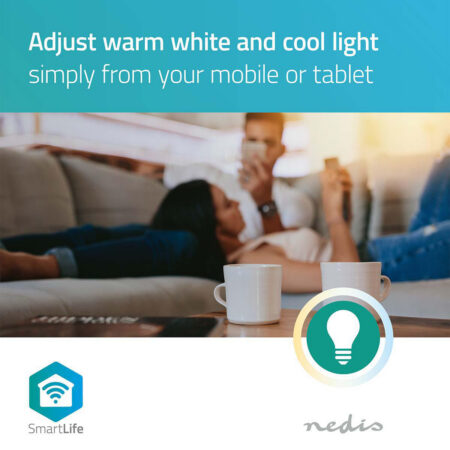 Bec Wi-Fi Smart LED cu filament E27 ST64 5.5W 350lm 1800-6500K Nedis - imagine 8