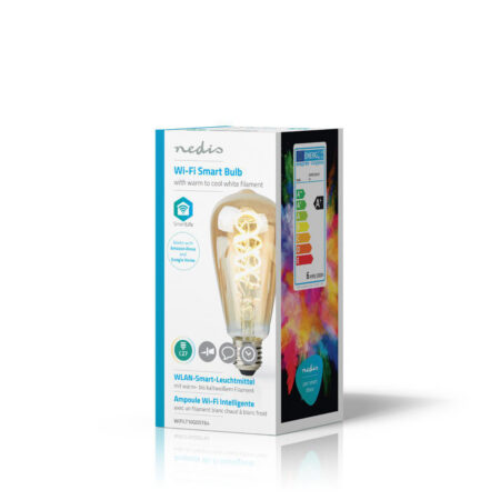 Bec Wi-Fi Smart LED cu filament E27 ST64 5.5W 350lm 1800-6500K Nedis - imagine 10