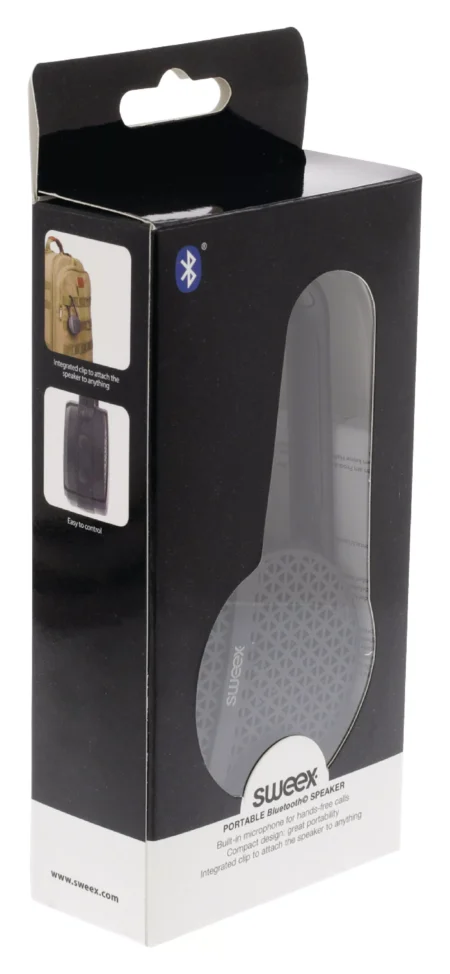 Boxa bluetooth portabila cu clip pentru atasare 3W negru Sweex - imagine 3