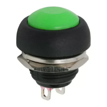 Buton 1 circuit 1A 250V OFF-(ON) verde fara retinere