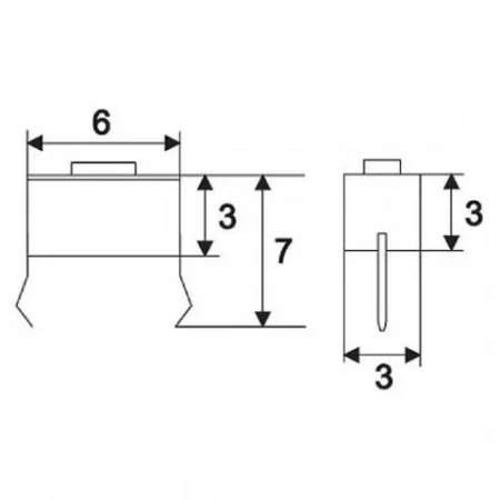 Buton microinterupator OFF-ON 1 circuit 0.05A 12VDC fara retinere 09000 - imagine 2