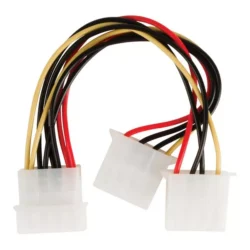 Cablu adaptor Intern PC sursa Molex tata - 2x Molex mama 0.15m Valueline