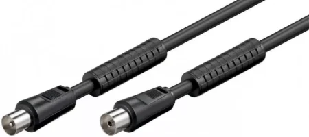 Cablu antena Coaxial tata - Coaxial mama 2.5m negru Goobay