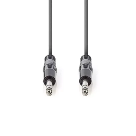 Cablu audio balansat Jack Stereo 6.35 mm tata - 6.35 mm tata 1.5m gri Nedis - imagine 2