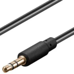 Cablu audio Jack 3.5 mm - 3.5 mm 90 grade contacte aurite 0.5m Goobay
