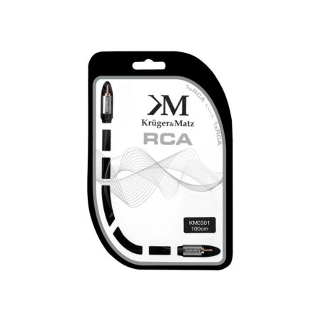 Cablu audio RCA 1m Profesional Kruger&Matz - imagine 2