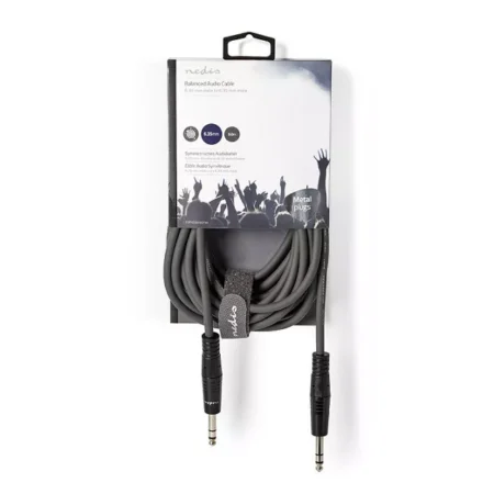 Cablu audio stereo 6.35 mm tata - 6.35 mm tata 5m gri NEDIS - imagine 3