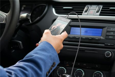 Cablu audio stereo AUX Jack 3.5 mm tata-tata 3m premium extrem de flexibil textil negru Goobay Plus 65275 - imagine 6