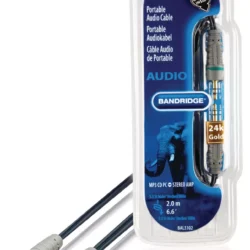 Cablu audio stereo OFC cupru Jack 3.5 mm tata-tata 2m Bandridge