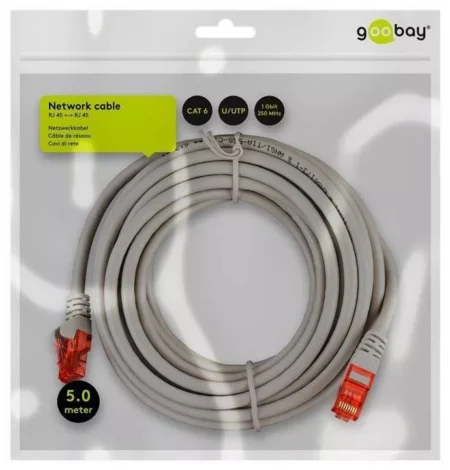 Cablu CAT6 patch UTP gri 3m CCA Goobay - imagine 2