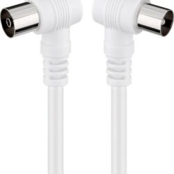 Cablu coaxial 90 grade la coaxial 90 grade 1.5m dublu ecranat Goobay