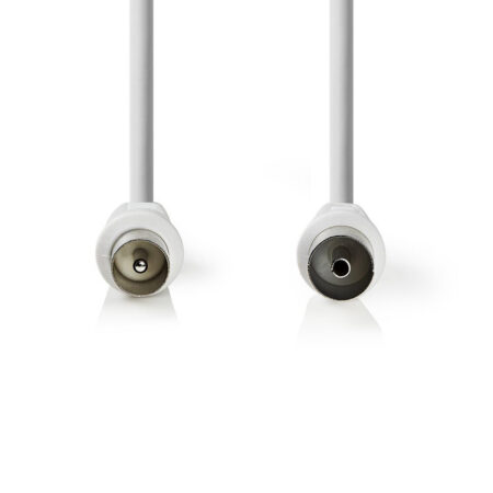 Cablu coaxial antena IEC tata - IEC mama 1.5m dublu ecranat alb Nedis CSGL40000WT15 - imagine 2