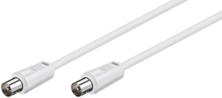 Cablu COAXIAL TV antena 1.5m tata-tata 75 ohm 70DB Dublu ecranat CCS alb 68145 Goobay