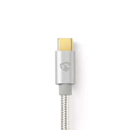 Cablu de alimentare si sincronizare USB type C 2.0 tata-tata 5A 100W aurit 2m argintiu Nedis - imagine 4