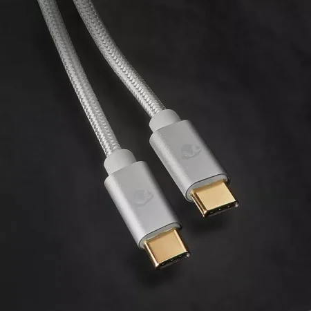 Cablu de alimentare si sincronizare USB type C 2.0 tata-tata 5A 100W aurit 2m argintiu Nedis - imagine 5