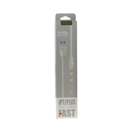 Cablu de incarcare USB Golf Diamond 2IN1 27I iPhone MICRO USB Alb - imagine 2
