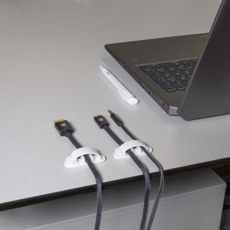Cablu de management cu blocare clip 3buc 3 sloturi pentru cablu max 7.5 mm alb Nedis - imagine 2