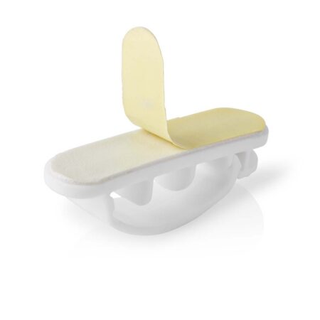 Cablu de management cu blocare clip 3buc 3 sloturi pentru cablu max 7.5 mm alb Nedis - imagine 4