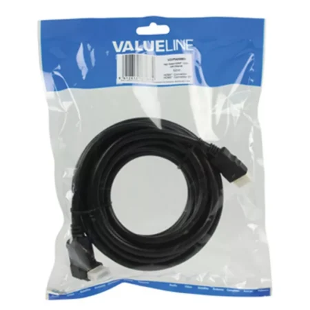 Cablu HDMI 90 grade cu functie Ethernet 5m VALUELINE - imagine 2