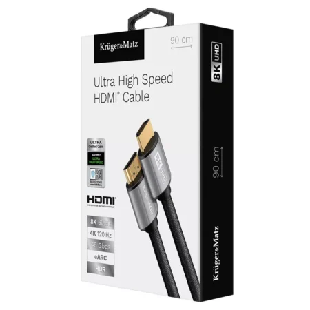 Cablu HDMI - HDMI 8K V2.1 0.9m KM1264 Kruger&Matz - imagine 2