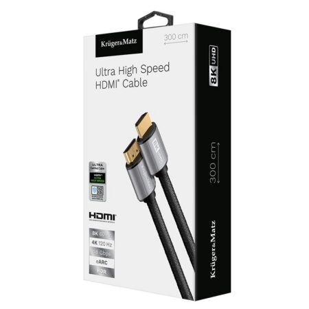 Cablu HDMI - HDMI 8K V2.1 3m Kruger&Matz KM1266 - imagine 2