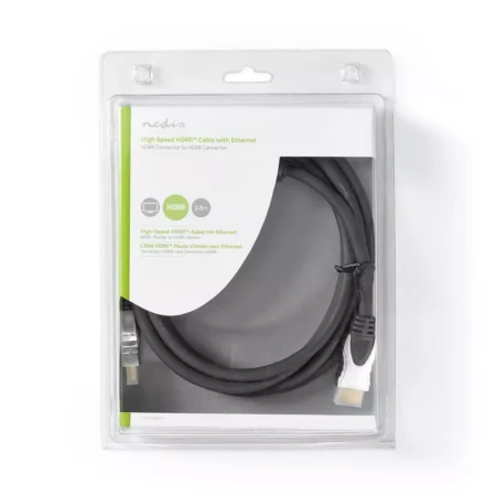 Cablu HDMI Nedis Ethernet 2.5m 4K 60HZ 18Gbps antracit - imagine 2