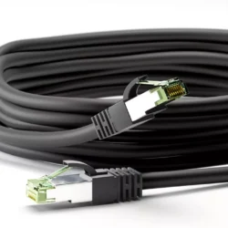 Cablu patchcord Cat8.1 SFTP 1m PiMF 2000MHz RJ45 cupru negru Goobay