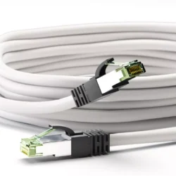 Cablu patchcord Cat8.1 SFTP 3m alb PiMF 2000MHz RJ45 cupru Goobay