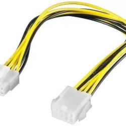 Cablu prelungitor alimentare P8 mama la P8 tata 28cm pt. placa de baza Goobay